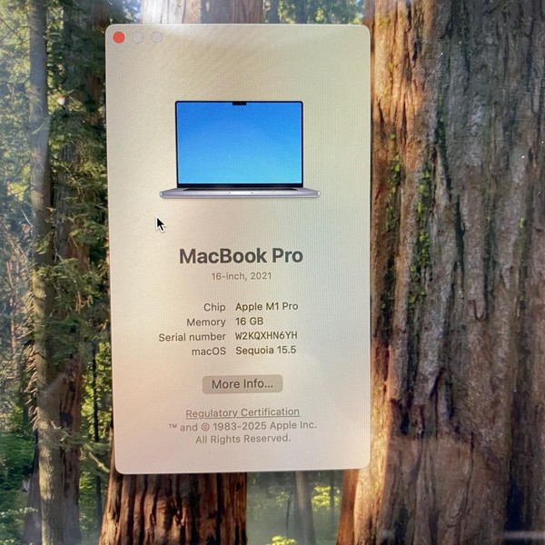 MacBook Pro 2021 - 16 inch - 512 GB, Gray, 16 GB, Apple M1 Pro 10-core