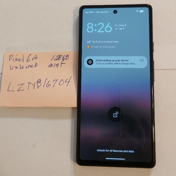 Google Pixel 6a - Unlocked, 128 GB, Chalk, 6 GB, GX7AS