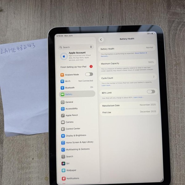 Apple iPad (11th Gen) - Wi-Fi, 128 GB, Silver, A3354