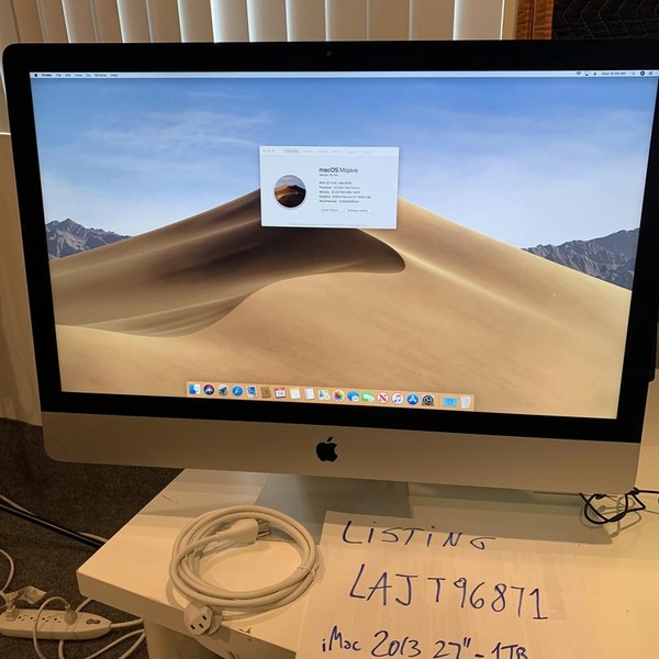 iMac 2013 27 inch - 1 TB, 32 GB, Intel Core i5