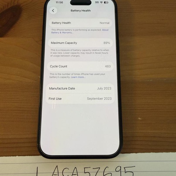 Apple iPhone 15 - Unlocked, 128 GB, Black, A2846