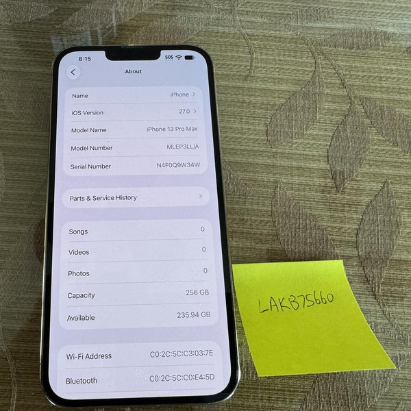 Apple iPhone 13 Pro Max - Unlocked, 256 GB, Gold, A2484
