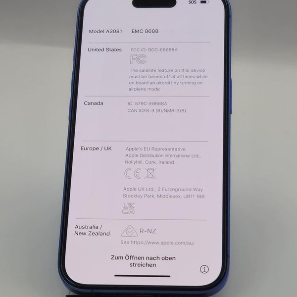 Apple iPhone 16 - Verizon, Ultramarine, 128 GB, A3081