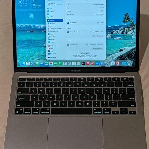 MacBook Air 2020 - 13 inch - 512 GB, Gray, 8 GB, Apple M1