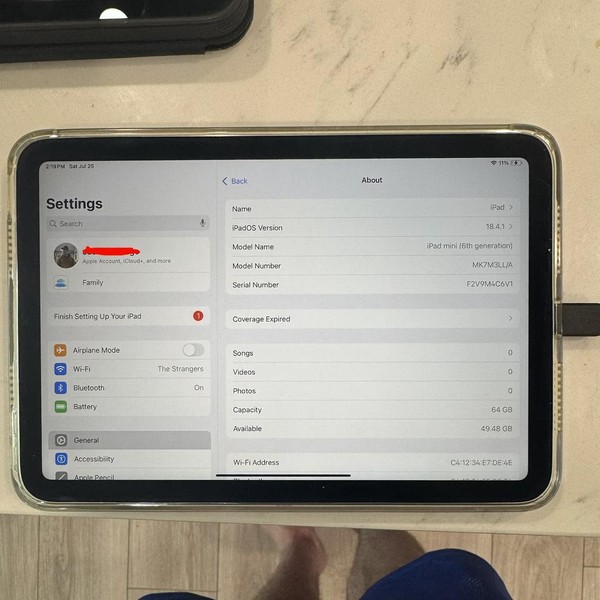 Apple iPad Mini (6th Gen) - Wi-Fi, 64 GB, Gray, A2567