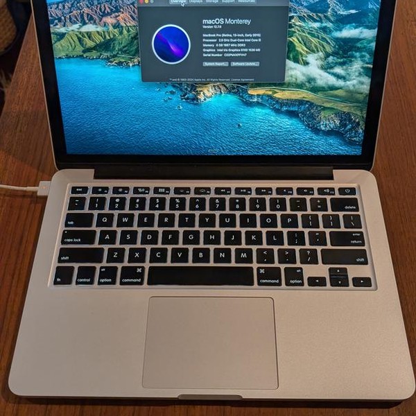 MacBook Pro 2015 (Retina) - 13 inch - 512 GB, Silver, 8 GB