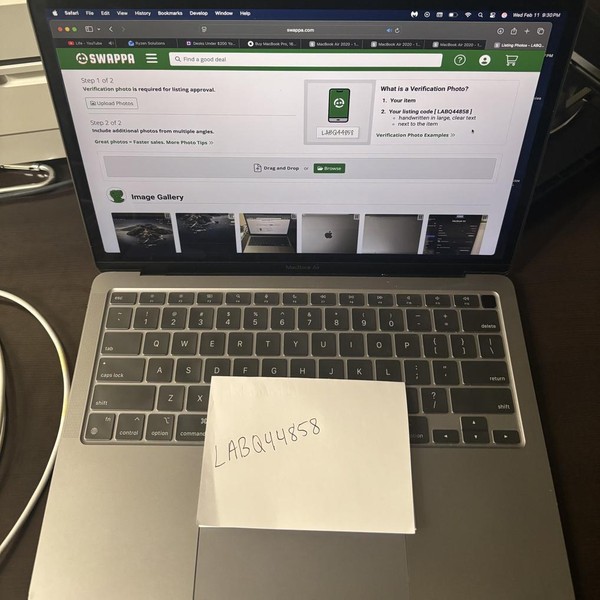 MacBook Air 2020 - 13 inch - 256 GB, Silver, 16 GB, Apple M1