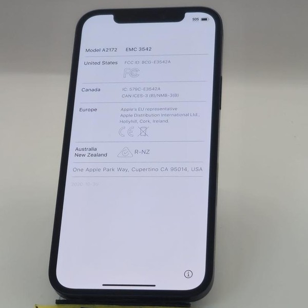 Apple iPhone 12 - AT&T, 64 GB, Black, A2172