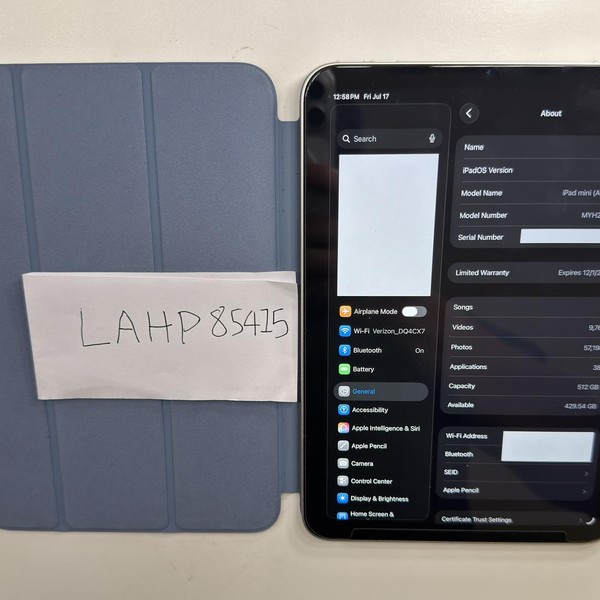Apple iPad Mini (7th Gen) - Wi-Fi, 512 GB, Starlight, A2993