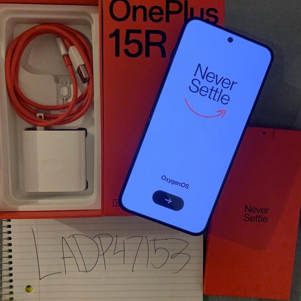 OnePlus 15R - Unlocked, 256 GB, Charcoal Black, 12 GB