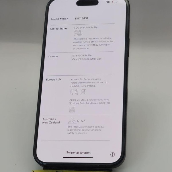 Apple iPhone 15 Plus - Unlocked, 128 GB, Black, A2847