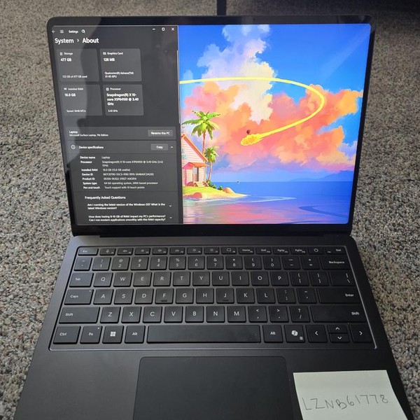 Microsoft Surface Laptop 7 - 512 GB, Black, 16 GB, Snapdragon X Plus, 13.8 inch