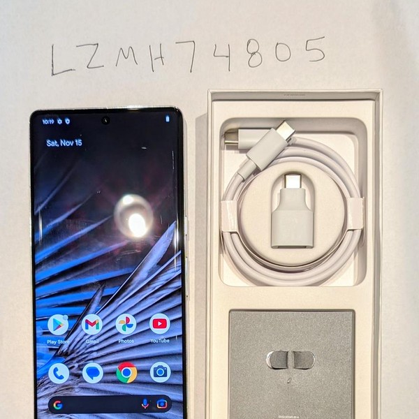 Google Pixel 7 Pro - Unlocked, 256 GB, Snow, 12 GB, GE2AE