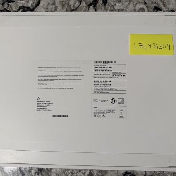 MacBook Air 2024 (M3) - 15 inch - 512 GB, Gray, 16 GB, Apple M3, 10-core GPU