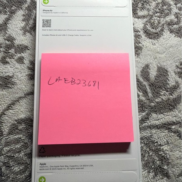 Apple iPhone Air - AT&T, 256 GB, Sky Blue, A3260