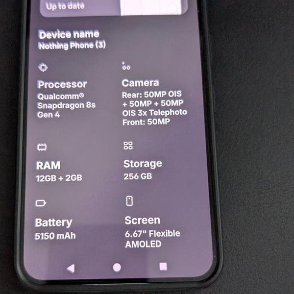 Nothing Phone (3) - Unlocked Non-US, White, 256 GB, 12 GB