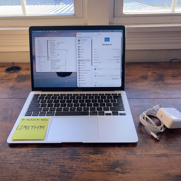 MacBook Air 2020 - 13 inch - 256 GB, Silver, 16 GB, Apple M1