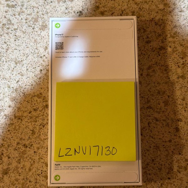 Apple iPhone 17 - Unlocked, 256 GB, Black, A3258