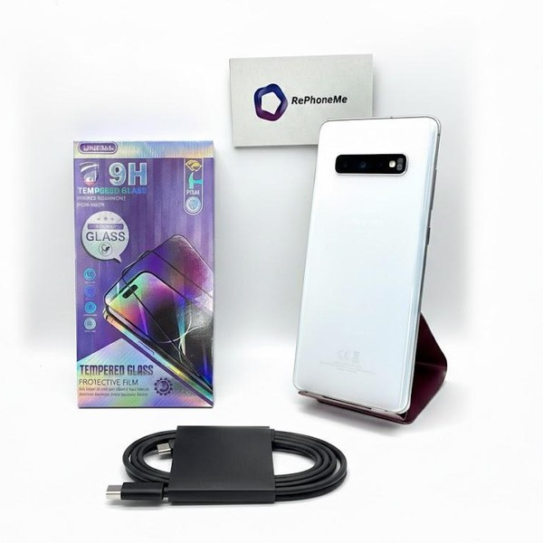 Samsung Galaxy S10 Plus - Unlocked, 128 GB, White, 8 GB, SM-G975U1