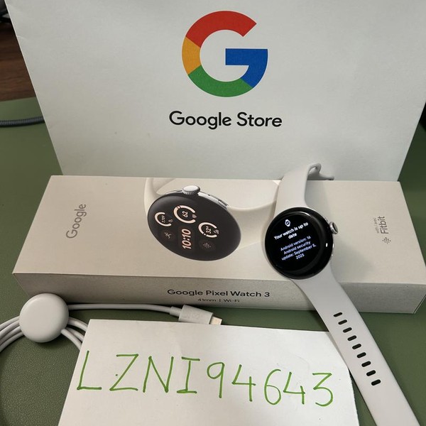 Google Pixel Watch 3 - Wi-Fi, Silver, 41mm, Wi-Fi