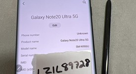 Good
													Samsung Galaxy Note 20 Ultra 5G - Verizon, Mystic White, 128 GB, 12 GB, SM-N986U, photo 1 of 6