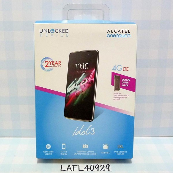 Alcatel OneTouch Idol 3 - 4.7 - Unlocked, 16 GB, Black