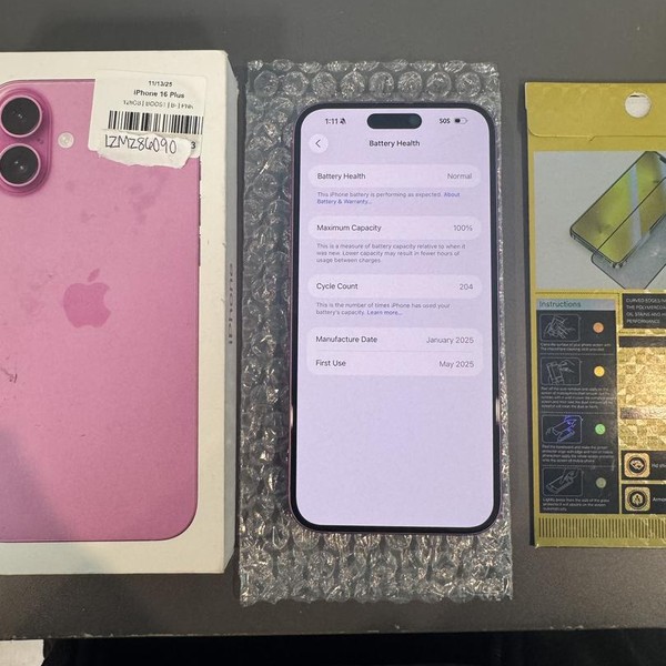 Apple iPhone 16 Plus - Boost, 128 GB, Pink, A3082