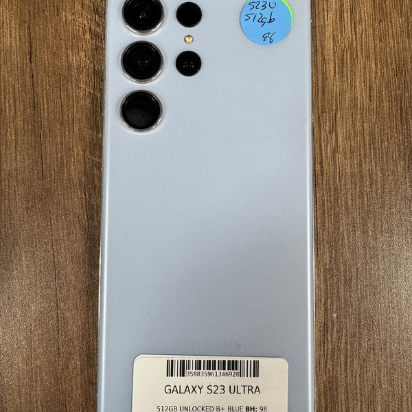 Samsung Galaxy S23 Ultra - Unlocked, 512 GB, Sky Blue, 12 GB, SM-S918U1