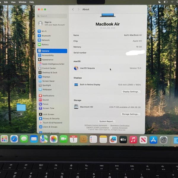 MacBook Air 2024 (M3) - 13 inch - 512 GB, Midnight, 16 GB, Apple M3, 10-core GPU