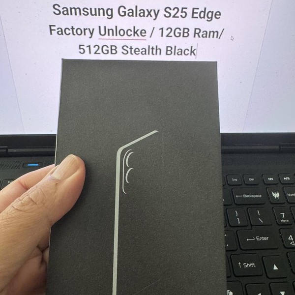 Samsung Galaxy S25 Edge - Unlocked, 512 GB, Jetblack, 12 GB, SM-S937U1