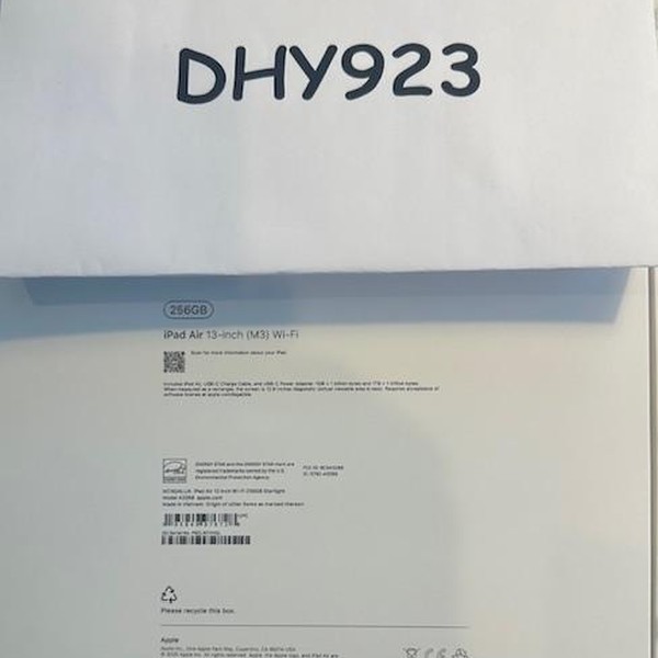 Apple iPad Air 13 inch (M3) 2025 - Wi-Fi, 256 GB, Starlight