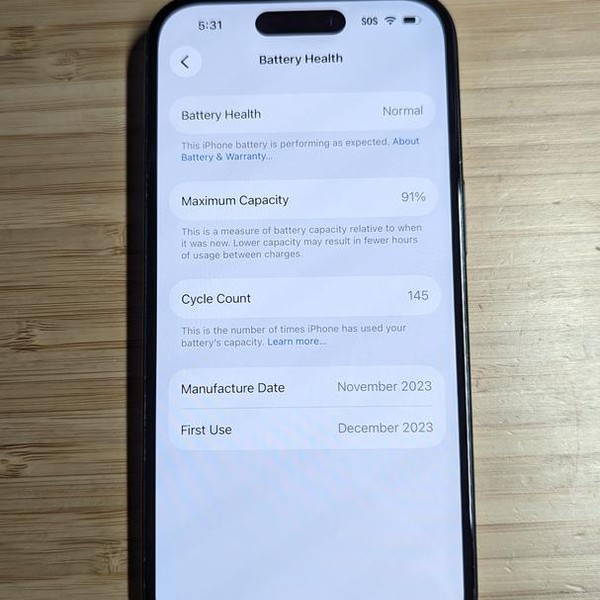 Apple iPhone 15 - Unlocked, 128 GB, Black, A2846