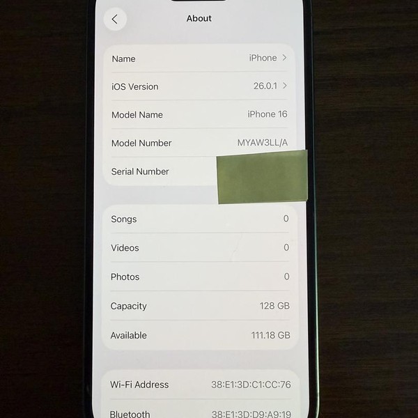 Apple iPhone 16 - Unlocked, 128 GB, Teal, A3081