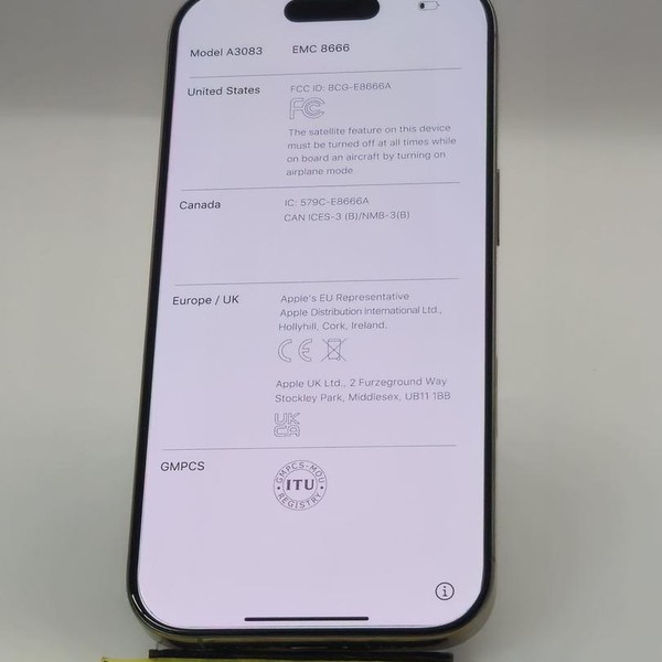 Apple iPhone 16 Pro - Unlocked, 256 GB, Natural, A3083