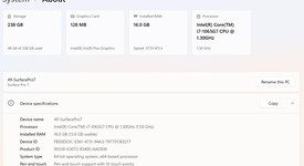 Good
													Microsoft Surface Pro 7 - I7, Platinum, 256 GB, 16 GB, photo 2 of 17