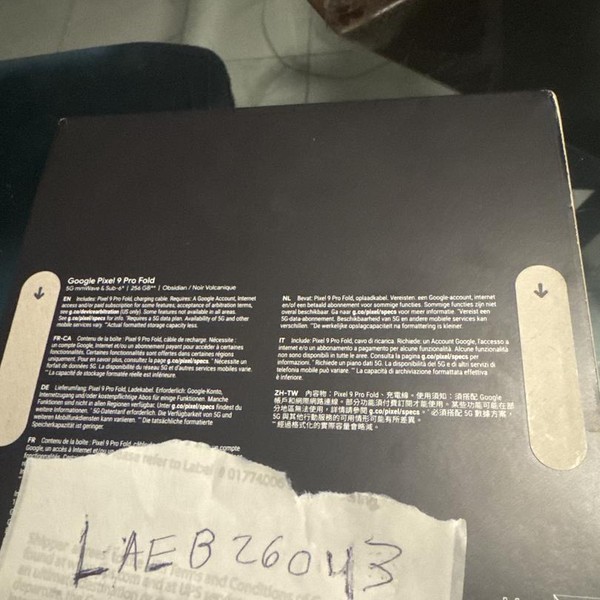 Google Pixel 9 Pro Fold - Unlocked, 256 GB, Obsidian, GGH2X