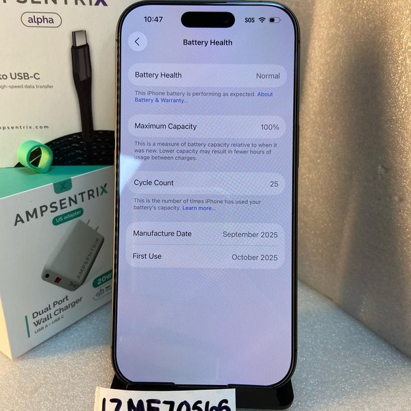 Apple iPhone 17 - Unlocked, 256 GB, Black, A3258