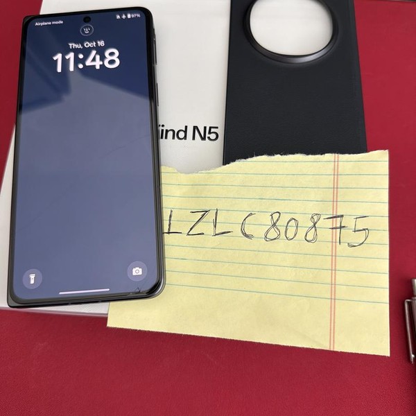 Oppo Find N5 - Unlocked Non-US, 512 GB, Cosmic Black, 16 GB