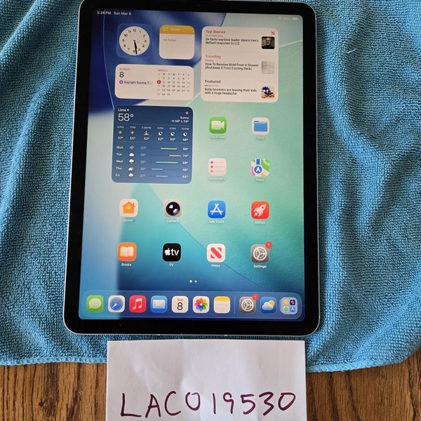 Apple iPad Air 4th Gen - Unlocked, 64 GB, Gray, A2324