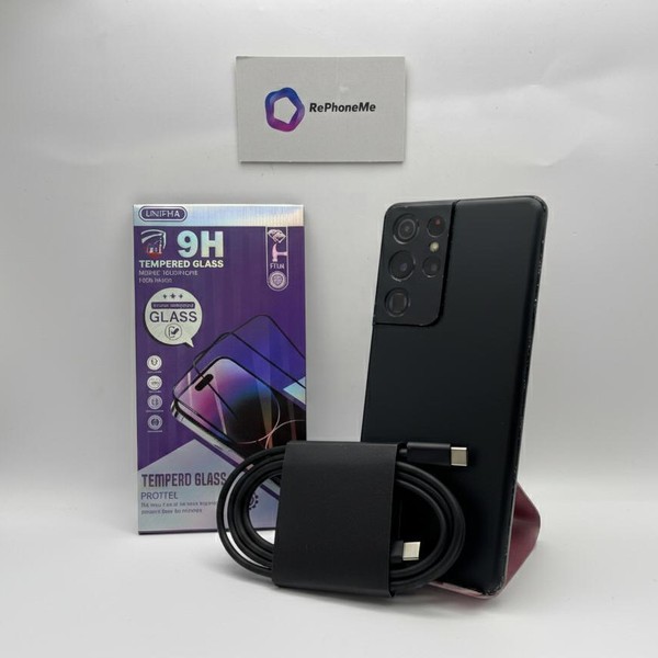 Samsung Galaxy S21 Ultra 5G - Unlocked, 128 GB, Black, 12 GB, SM-G998U1