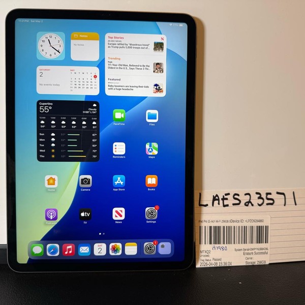 Apple iPad Pro 11 inch 2018 - Wi-Fi, 256 GB, Gray, A1980