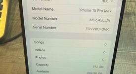Good
													Apple iPhone 15 Pro Max - Unlocked, Black, 512 GB, A2849, photo 2 of 8