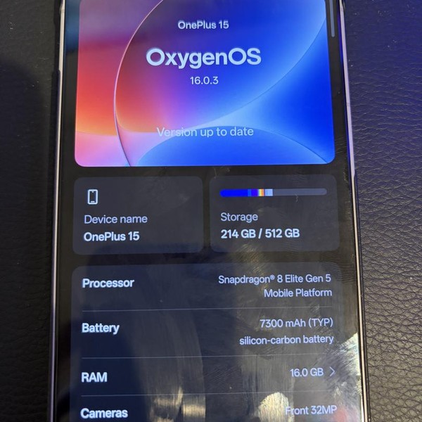 OnePlus 15 - Unlocked, 512 GB, Sand Storm, 16 GB