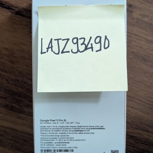 Google Pixel 11 Pro XL - Unlocked, 256 GB, Frost, 12 GB, GBC0H