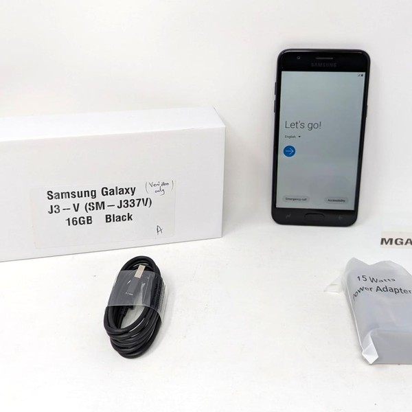 Samsung Galaxy J3 V 2018 - Verizon, Black, 16 GB, SM-J337V