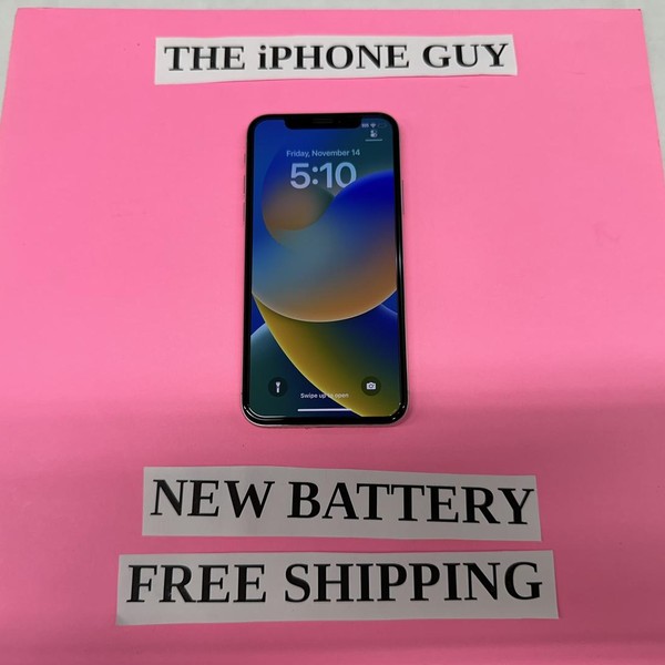 Apple iPhone X - Unlocked, Silver, 256 GB, A1901, GSM