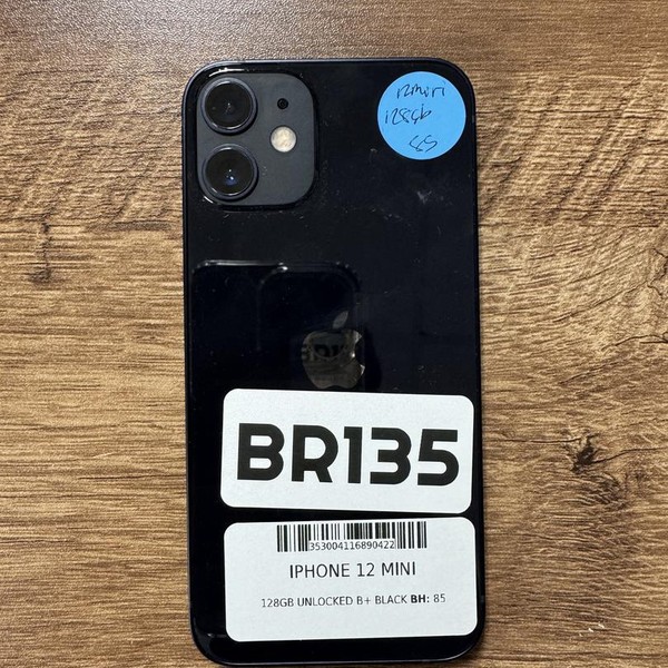 Apple iPhone 12 Mini - Unlocked, 128 GB, Black, A2176