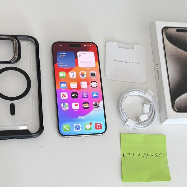 Apple iPhone 15 Pro Max - Unlocked, Natural, 512 GB, A2849