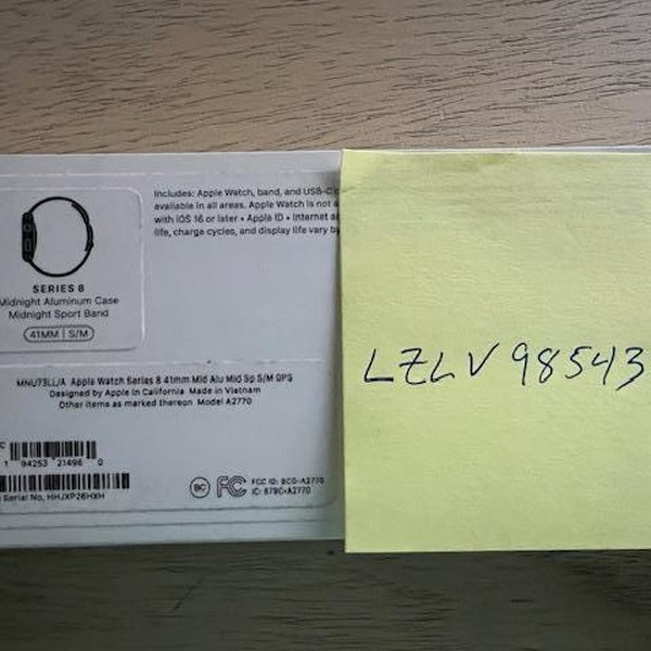 Apple Watch Series 8 41mm - Midnight, A2770 - GPS, Aluminum