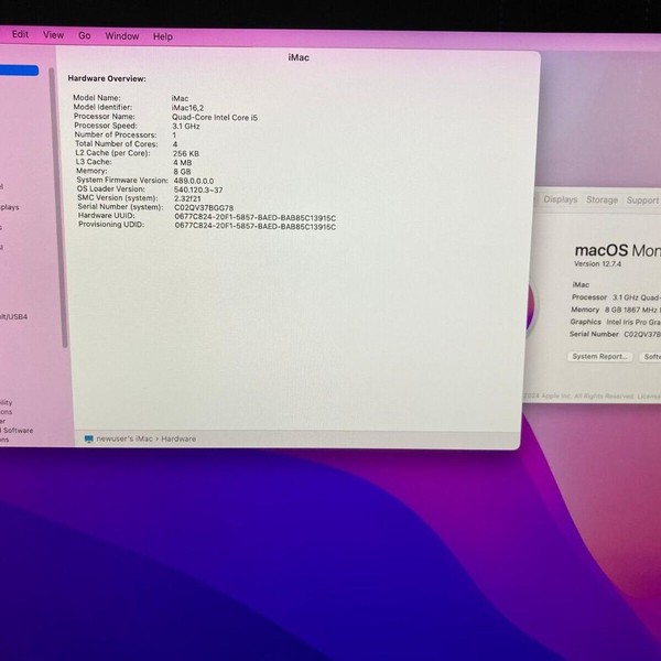 iMac 2015 21.5 inch - 1 TB, 8 GB, Intel Core i5